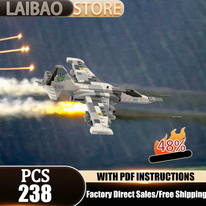 

Aerial Fighter Model Moc Building Blocks Air Fighter Model Technology Bricks Christmas Assembly DIY Toys Constructrion Gifts
