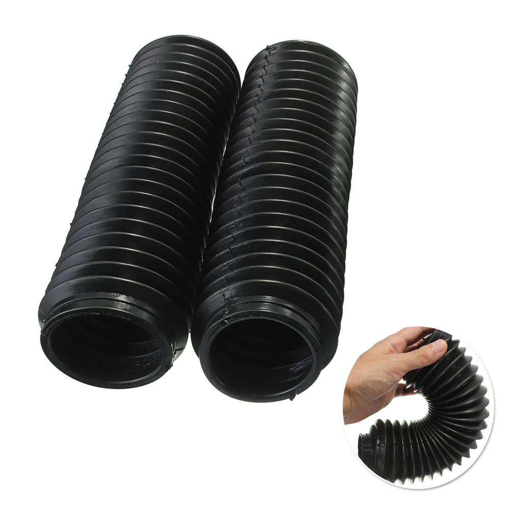 1Pair Motorcycle Front Fork Rubber Gaiters Boots for CQR Stretchable Design with Bottom Vent for Moisture Control