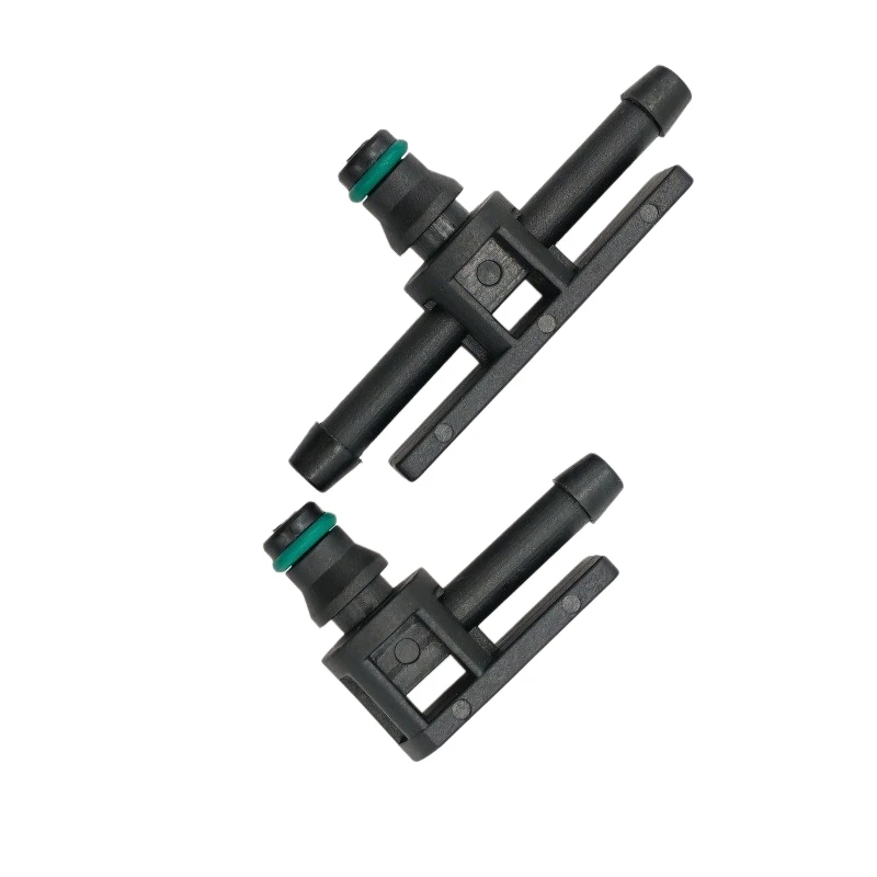 L-shaped two way and T-shaped three-way fuel pipe quick connector auto fastner mini small diesel return pipe connector 1pc