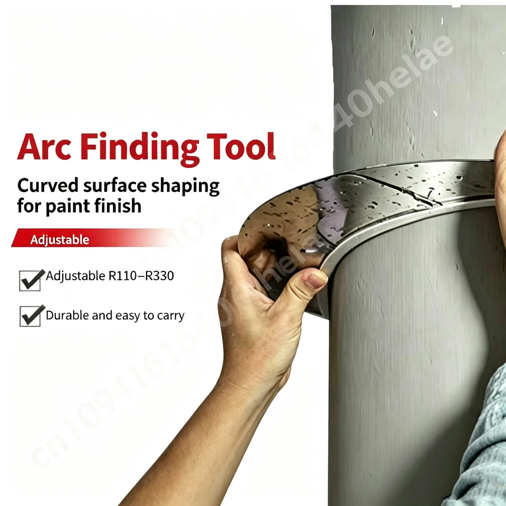 Adjustable Arc Internal & External Corner Plastering Tool, Multi-radius Curved Scraper for Putty, Wall Surface Finishing Trowel