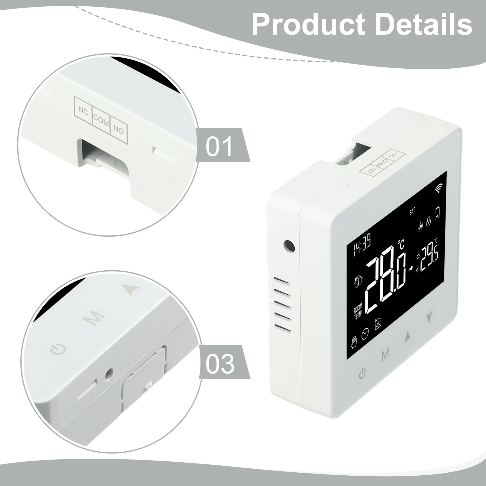 For Tuya Smart Home Temperature Controller WiFi Thermostat for Gas Boiler with Remote Control Voice Control and Home Automation