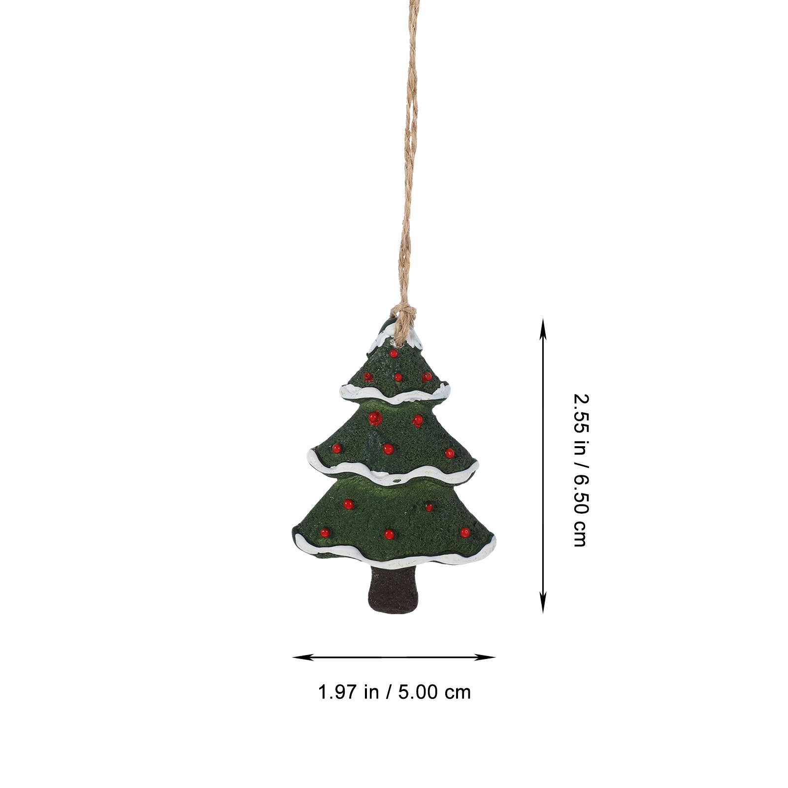 

4Pcs Christmas Tree Pendants Resin Cartoon Hanging Xmas Tree Ornaments Christmas Supplies Xmas Hanging Decorations Shatterproof