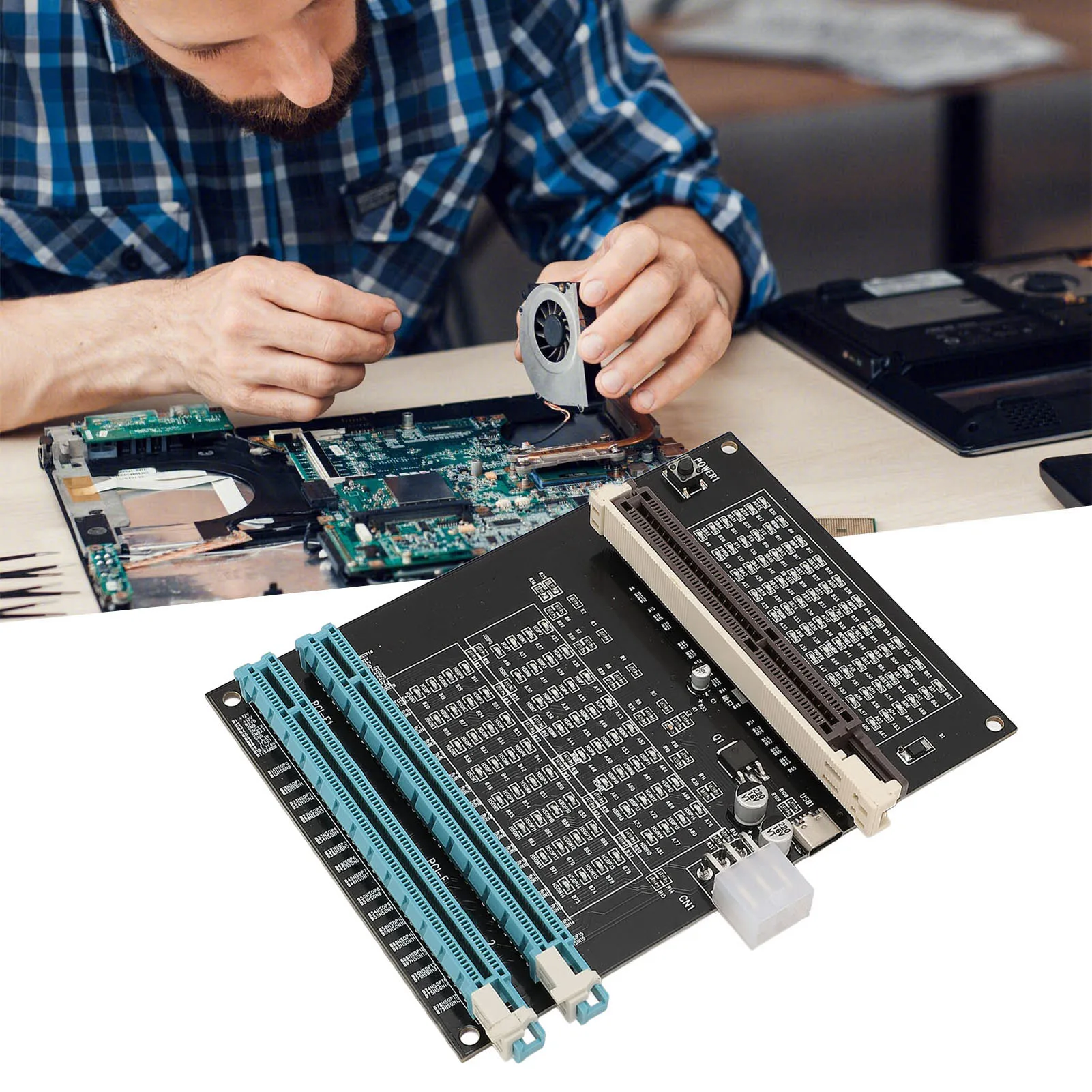 Тестер видеокарты с подсветкой AGP PCI-E Дисплей двойного назначения Тестер видеокарты Тестер видеокарты Диагностический инструмент