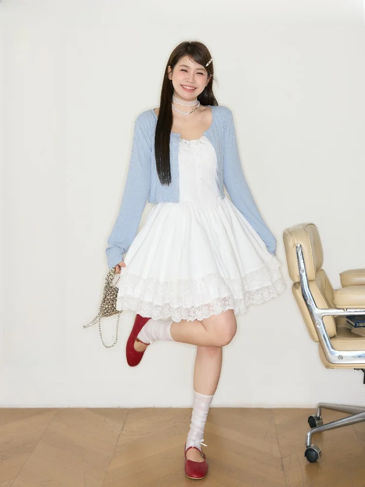 Jiulu Workop Daytime Theatre Plus Size Dr Lace Splice Floral Print Strapl Gown Sommer Baumwolle Casual Damenkleid