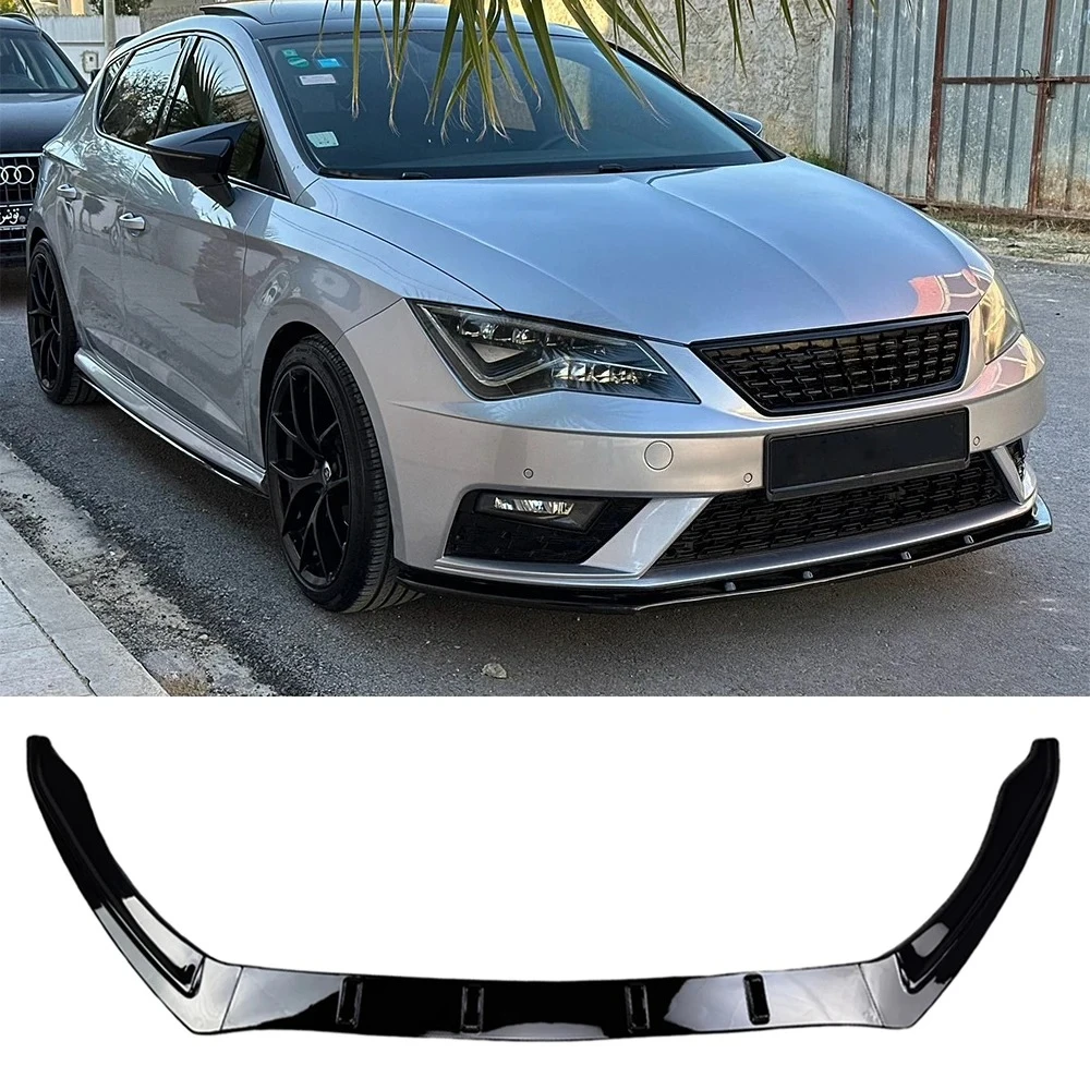 Voor Seat Leon 5F MK3 SC ST CUPRA FR TDI TSI TGI S/S 2012-2020 Voorbumper splitter Spoiler Rok Lip Diffuser Guard Body Kit - afbeelding 2