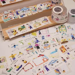 Lovely Laborer I Love Do Sport Die Cut Washi Tape Memo Craft Supplies DIY Scrapbooking Card Making Decorative Plan Sticker