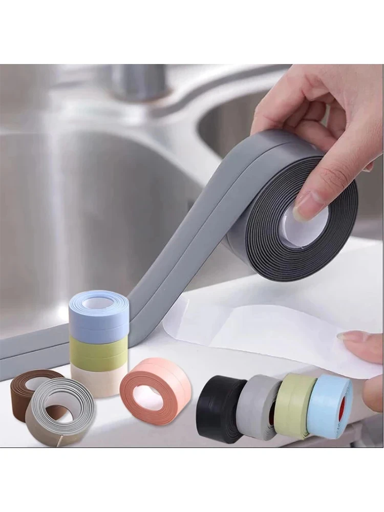 Waterproof Sealing Tape Border Tape Anti-mildew Caulking Sealed Waterproof Isolate Tape For Bathroom Kitchen Supplies