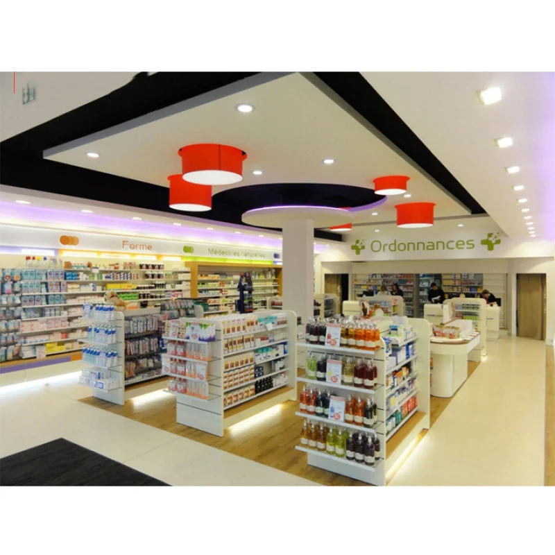 Medical Store Wood Pharmacy Counter, Farmácia Counter, Farmácia Display, Custom, para venda