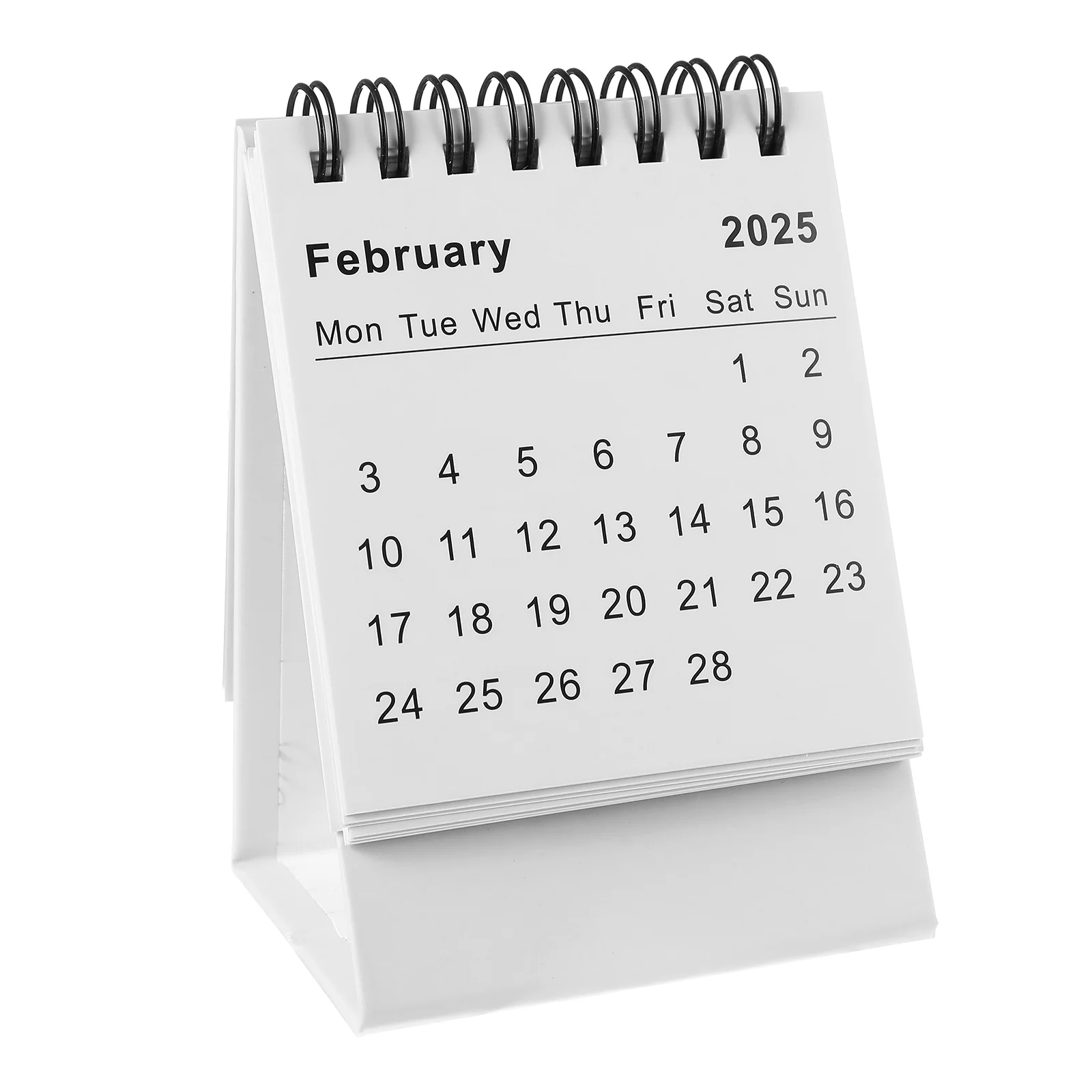 2025 -2026 Calendario da tavolo Mini per la decorazione dell'ufficio Simpatico conto alla rovescia bianco