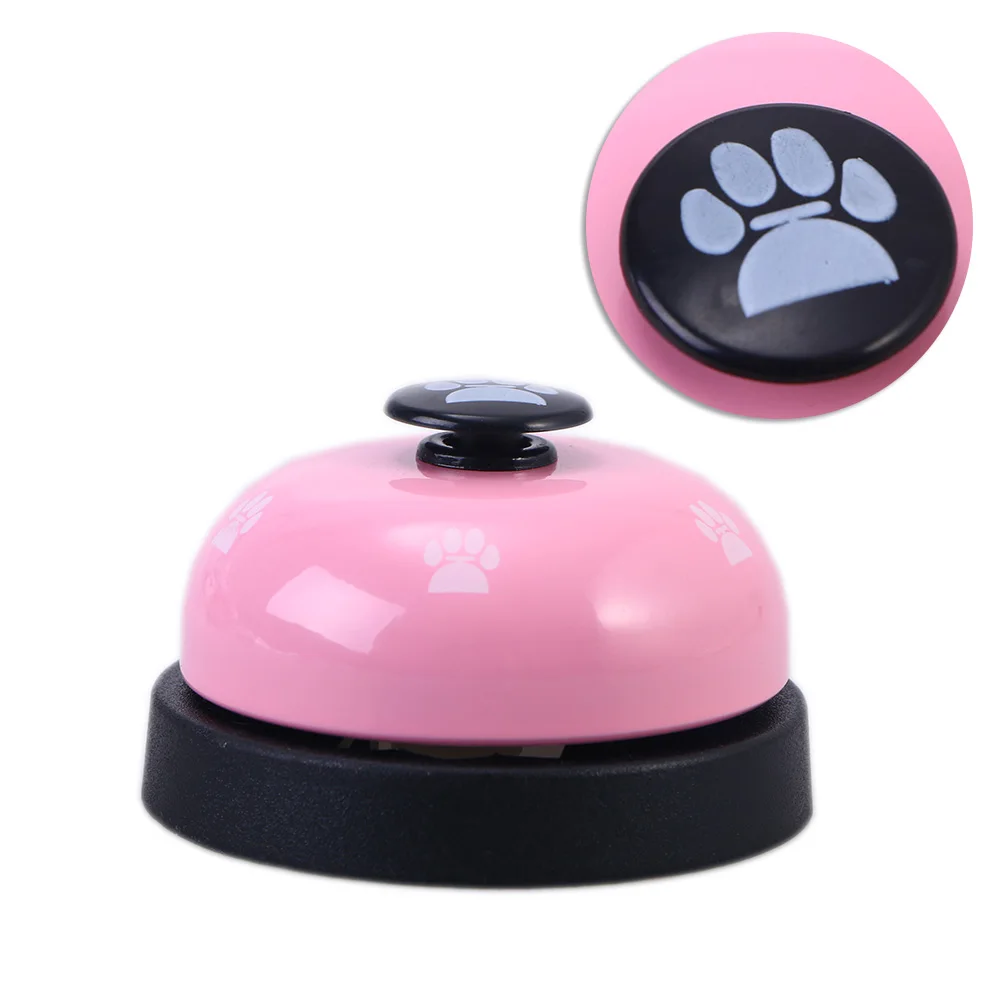 

Pet Dog Potty Training Bells Pink Black Footprint Design Communication Device Prevent Scratching Puppy Training Bells for Home