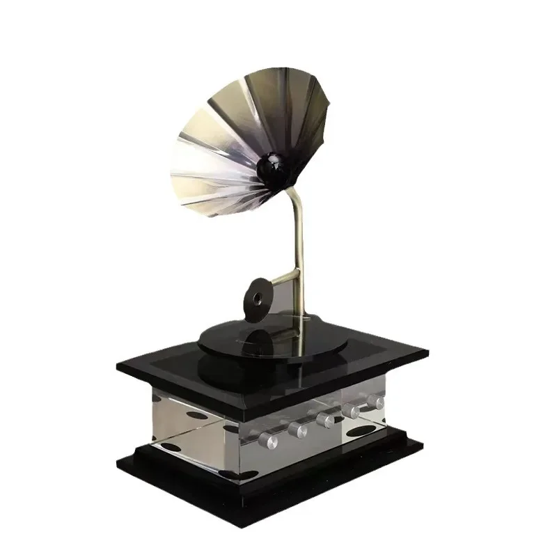 

Chinese-style retro phonograph, model house sales, bedroom, living room, TV cabinet, bedside, desktop entrance, retro style