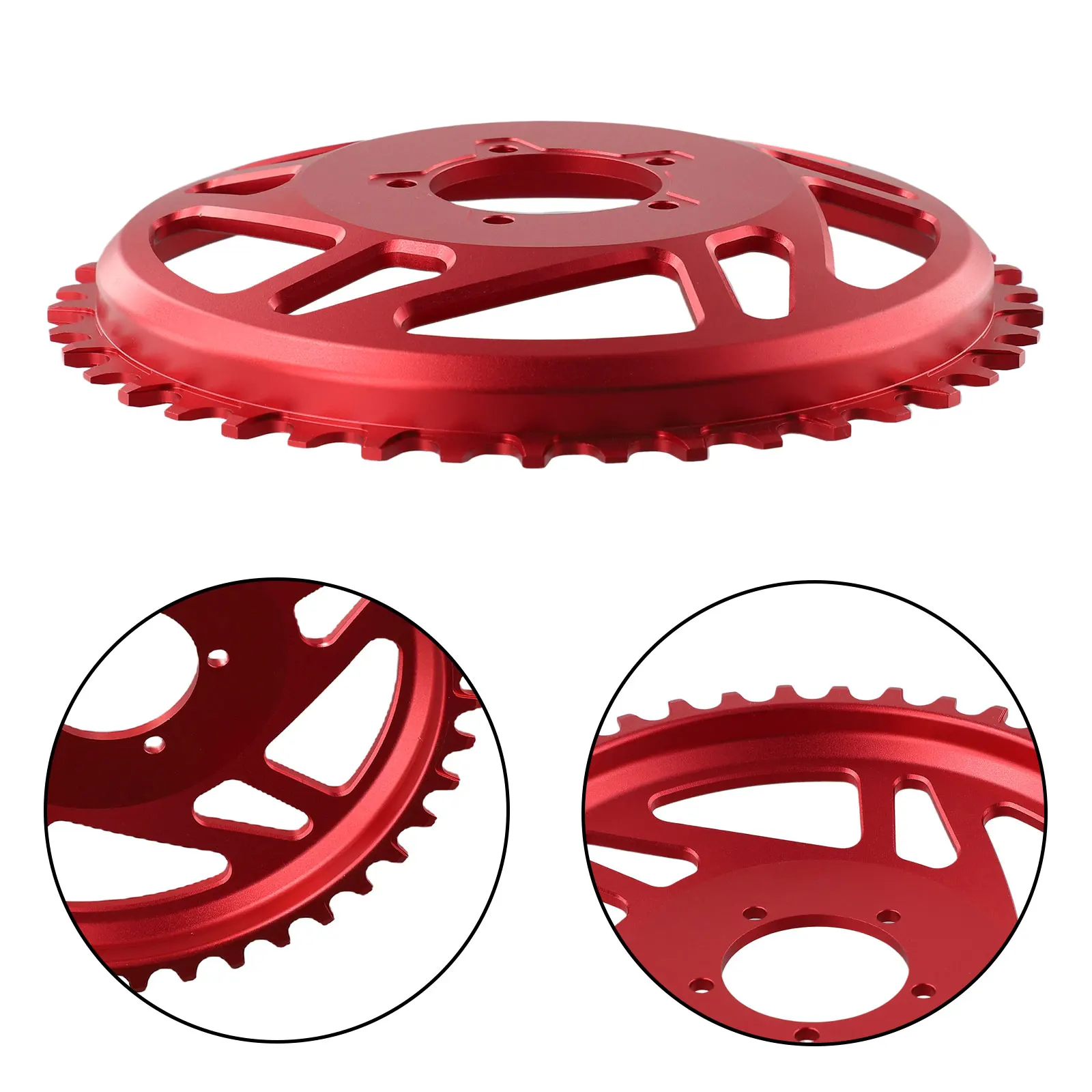 

High-Quality Electric Bicycle Chain Link 42T Aluminum Alloy Ebike Chain Ring OffsetCorrectionForBafangBBSHDRidingParts