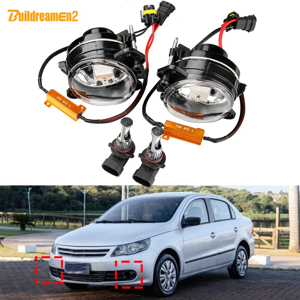 2 X 24W Car Canbus LED Fog Light Accessories with Canbus Decoder 9006 For VW Volkswagen Voyage 2008 2009 2010 2011