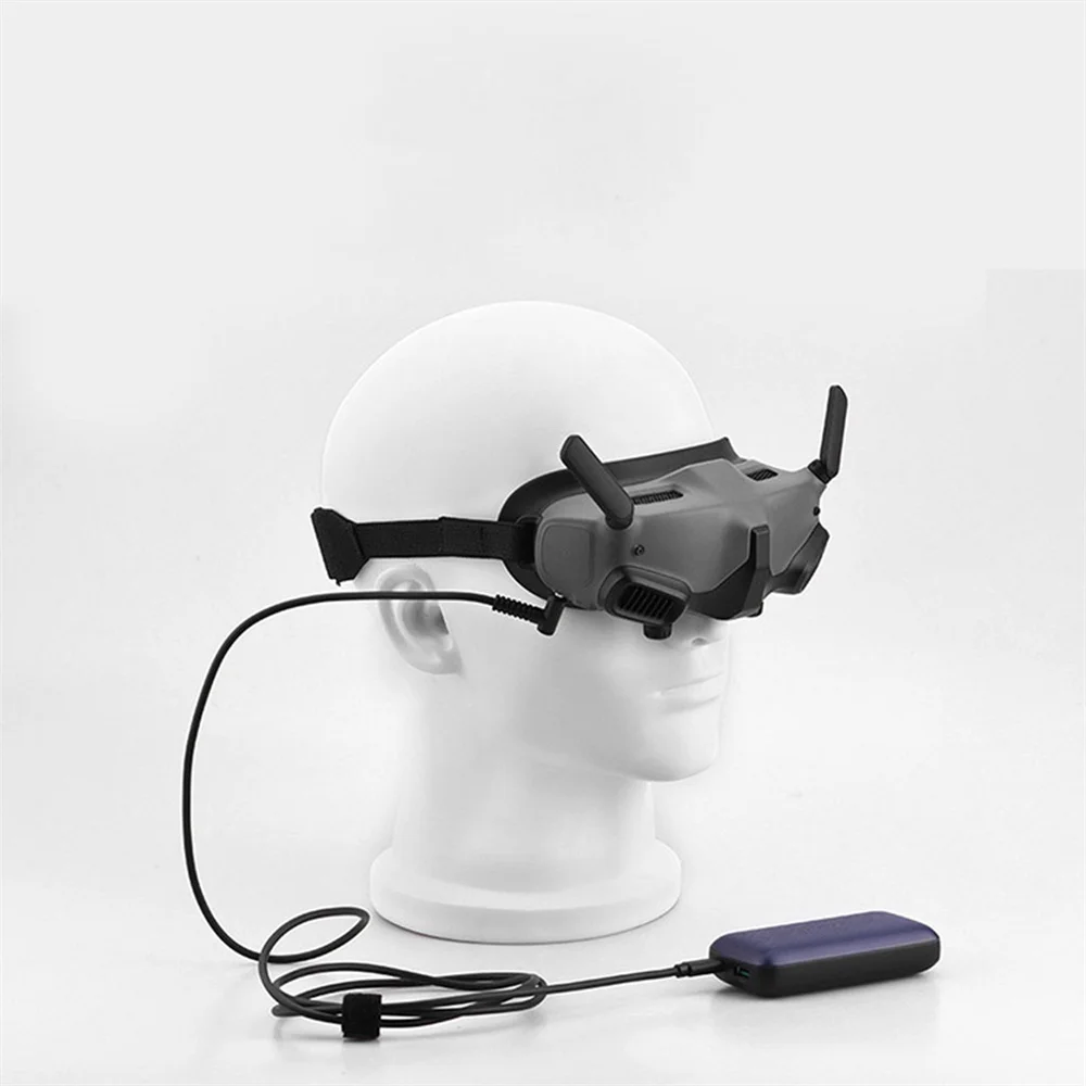 บินแว่นตาแบตสำรอง Power สายเคเบิลสายแบตเตอรี่อุปกรณ์เสริมสำหรับ DJI Avata แว่นตา2