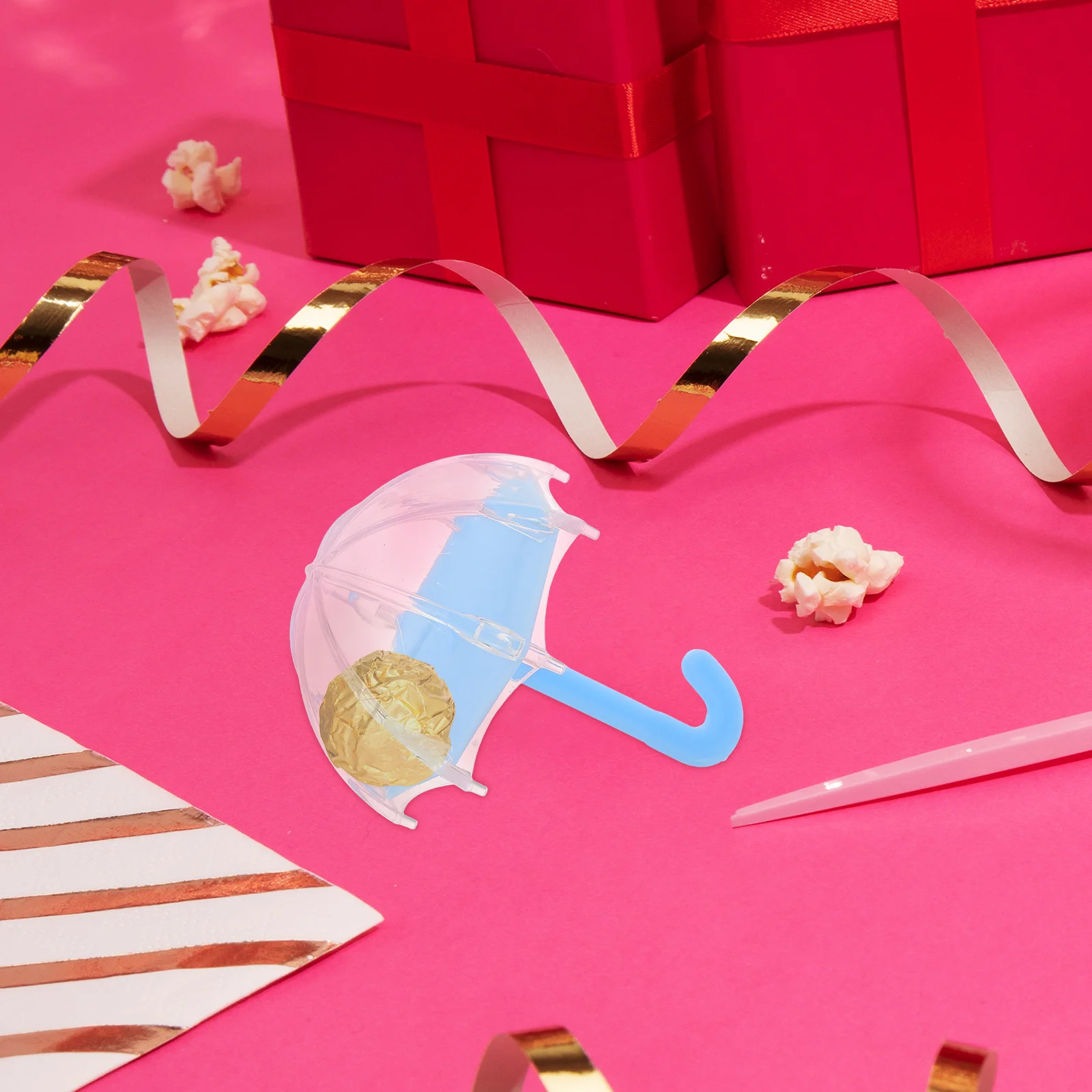 

12Pcs Mini Umbrella Wedding Candy Boxes Plastic Party Favor Treat Boxes Decorative Small Gift Packaging for Birthday