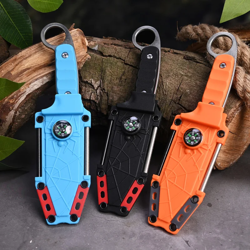 Wilderness exploration Self Defense High hardness Straight knife Outdoor Fishing Fixed Blade Hunting Knife Multifunction Tools