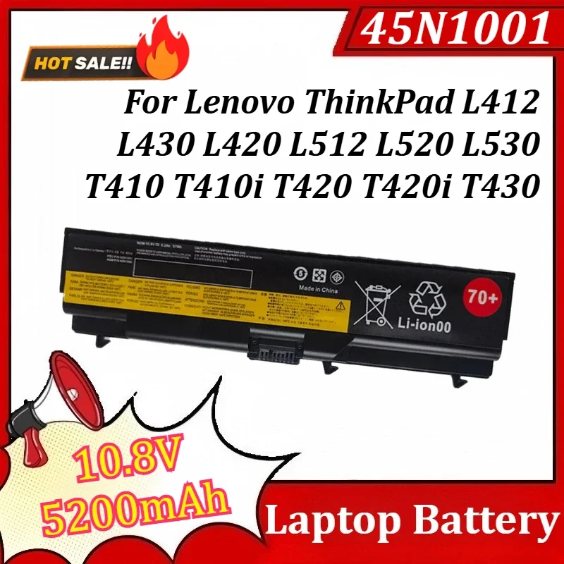 SWZY 45N1001 10.8V 5200mAh Laptop Battery for Lenovo ThinkPad L412 L430 L420 L512 L520 L530 T410 T410i T420 T420i T430 T430 T520