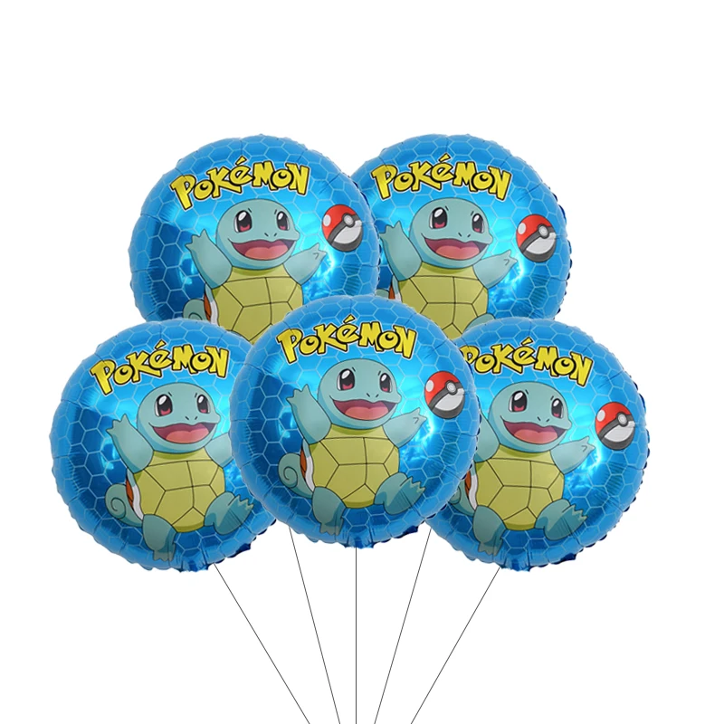 5pcs Pokemon Pikachu Go Aluminum Foil Balloon Boy Girl Birthday Party Poke Ball Helium Air Globos Decoration Baby Shower Toys