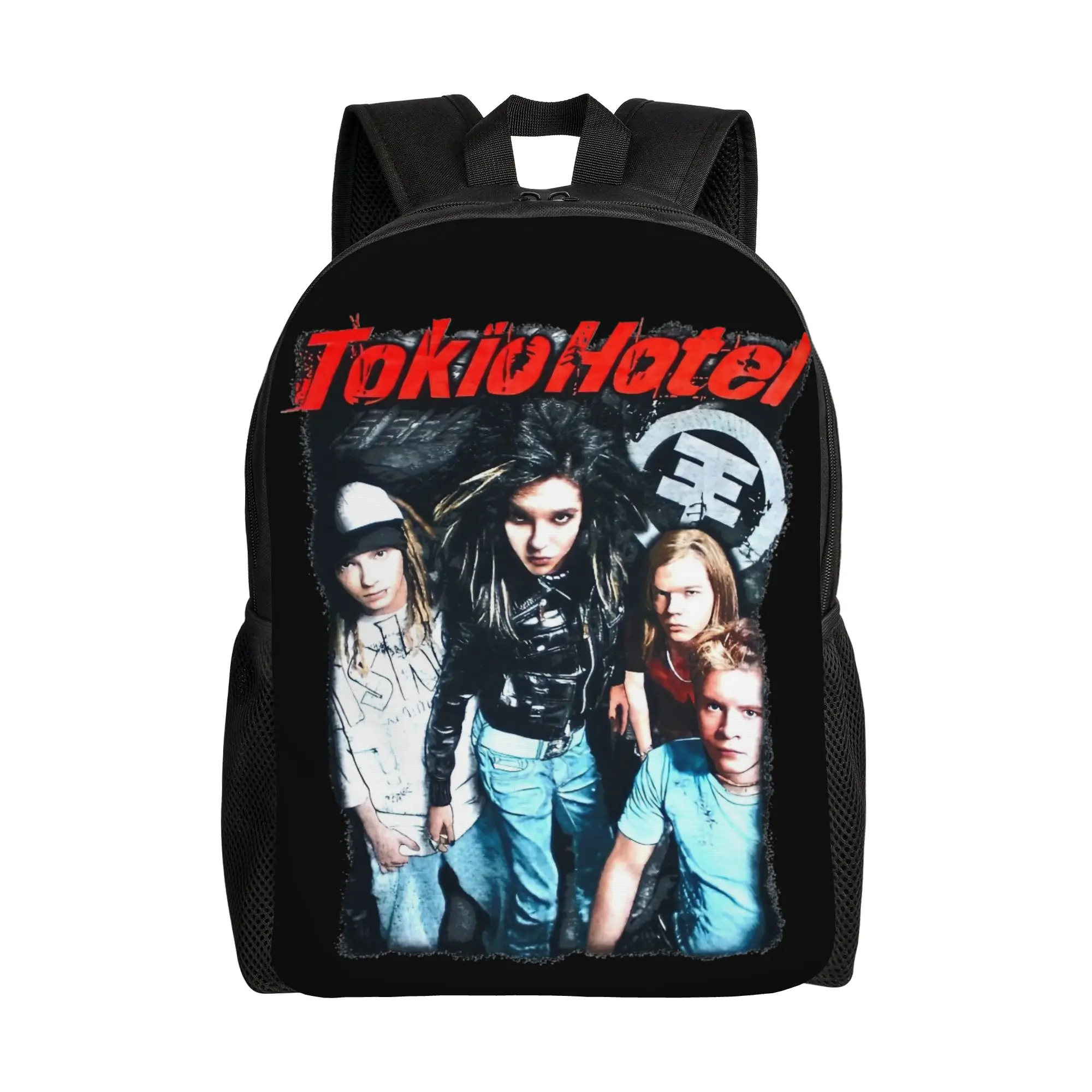 

Vintage Y2K Tokio Hotel Music Bank Cool Backpack Sports High School Hiking Travel Daypack for Men Women College Canvas Bags