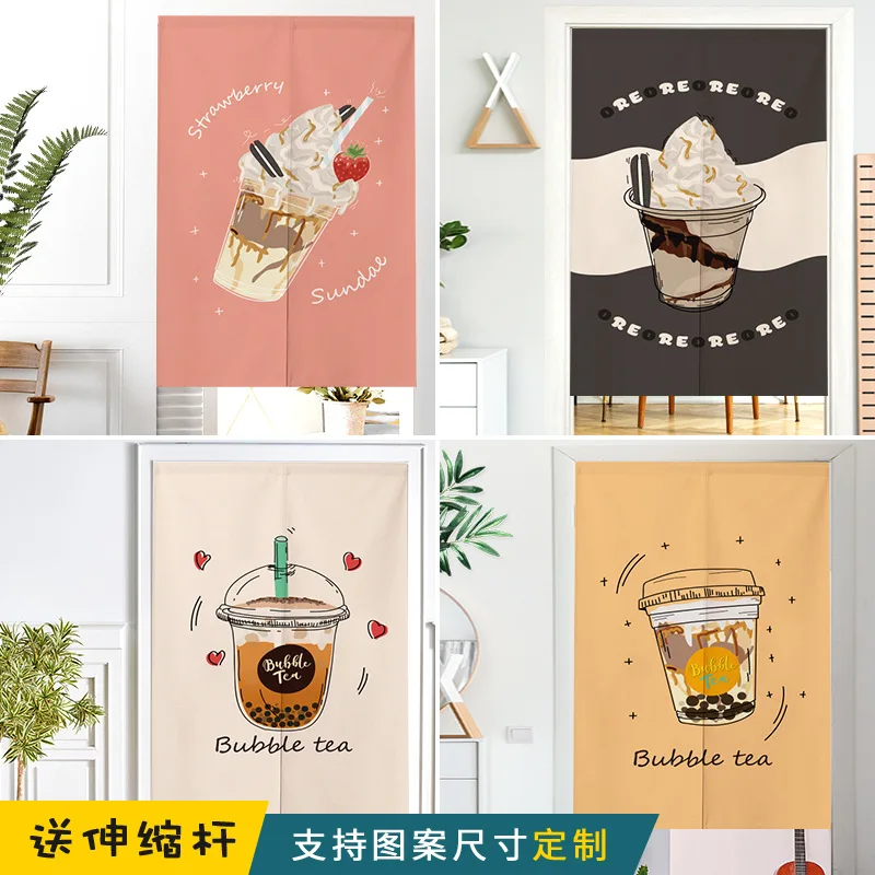 Kitchen Restaurant Dessert Milk Tea Shop Door Curtain Dining Exit Decorative Partition Curtain Horizontal
