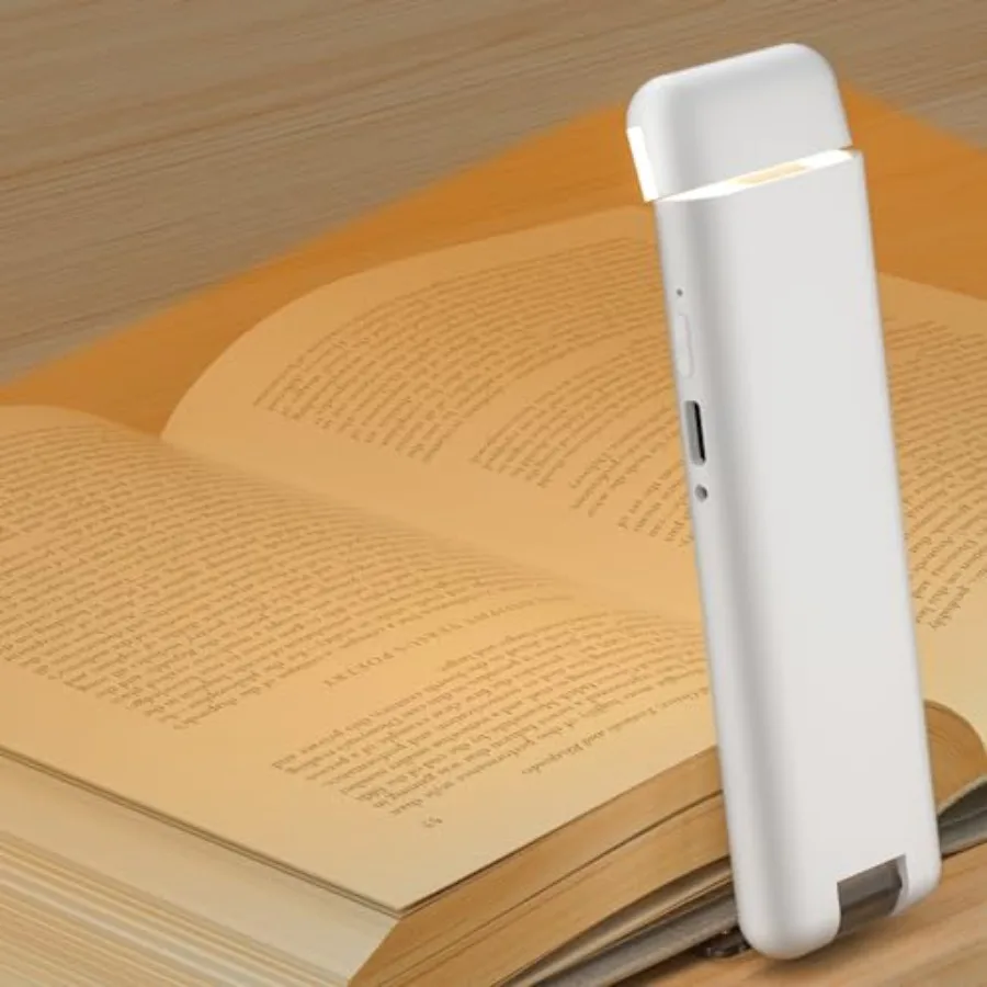 

Reading Light, Rechargeable Book Light for Reading in Bed, Upgraded Portable Clip-on LED Bookmark Lamp with Damping Hinge, Long
