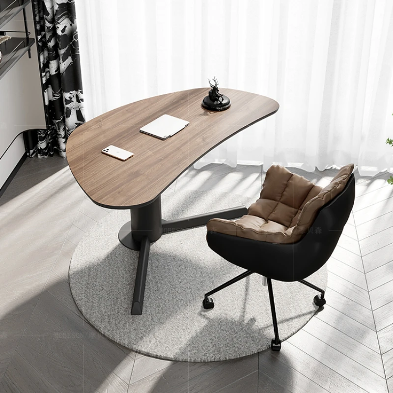 

Minimalist Desk Special-Shaped Computer Desk Home Designer Study and Bedroom Office Desk and Chair