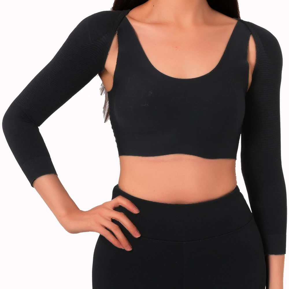 Women's Slimming Design Back Posture Corrector Fit Arm Shaping Long Sleeves Humpback Prevent Arm Control Shaper Sports Smock