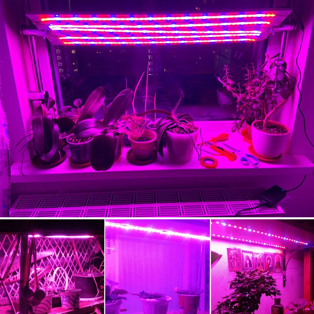 Plant Grow Lights 5M/Lot Waterproof Full Spectrum LED Strip Light 300LEDs 5050 Chip Flower Phyto Lamp for Greenhouse Hydroponic