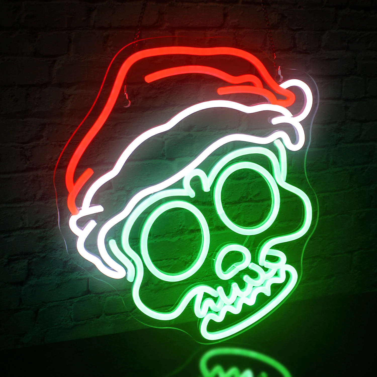 Human Skeleton Neon Led Sign Green Spooky Lights Celebrating Halloween Decor Room Decoraiton For Home Bars Party Sign Dimmalbe