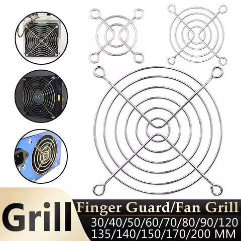 Gdstime Metal Grill Finger Guard Protective Net Fan Grill 30/40/60/80/120/140mm Various Size DC Cooling Fan Grill PC Fans Grid