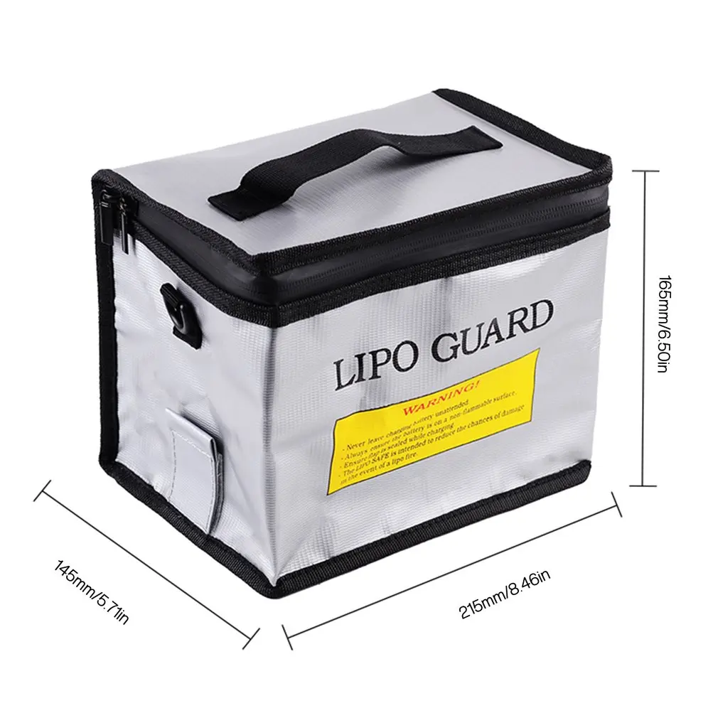 แบตเตอรี่ Lipo แบบพกพาปลอดภัยกระเป๋าทนไฟป้องกันการระเบิดกระเป๋า RC LiPo แบตเตอรี่ GUARD ปลอดภัยกระเป๋าถือสําหรับ RC Drone แบตเตอรี่