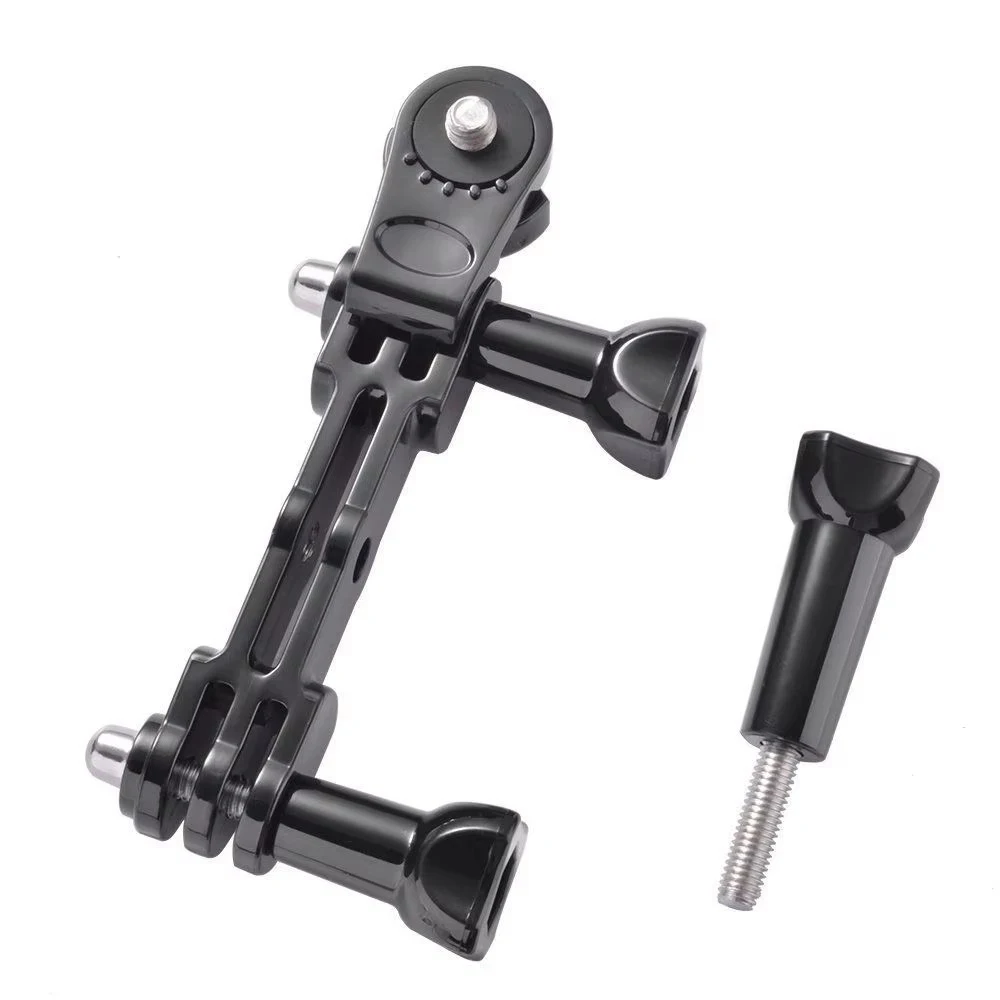 حامل مزدوج طويل مستقيم + محول مشترك DV صغير + 3 قطع براغي لكاميرا GoPro Hero 3/3+/4/5 Action OS834