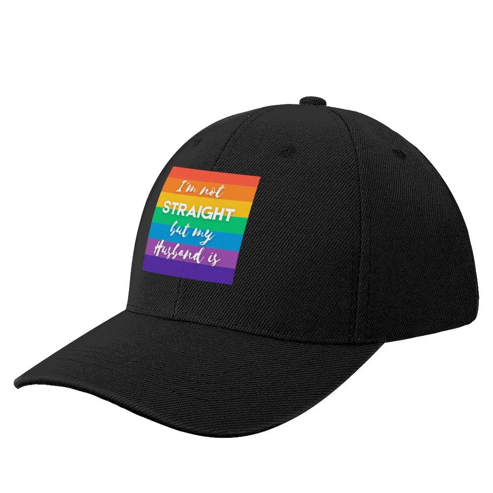 

I'm Not Straight, But My Husband Is Baseball Cap Dropshipping Uv Protection Solar Hat cute Women Caps Men's