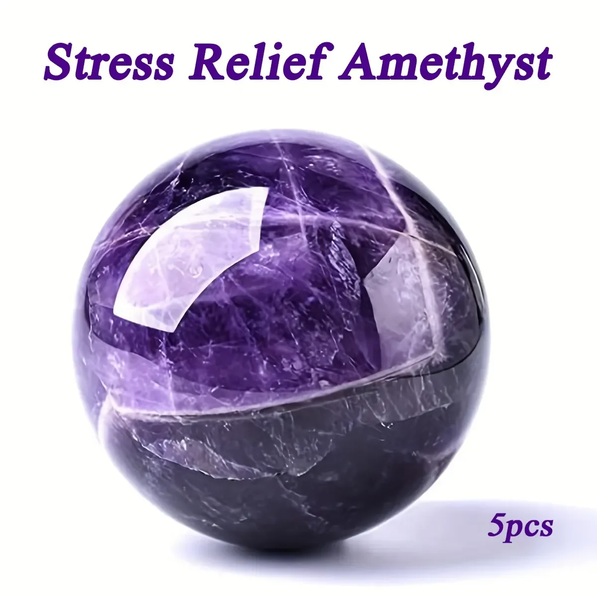

5PCS Natural Amethyst Healing Crystal Energy Crystal Gem Gemstone Yoga Decoration, Extremely Beautiful Healing Crystal Gem Ball!