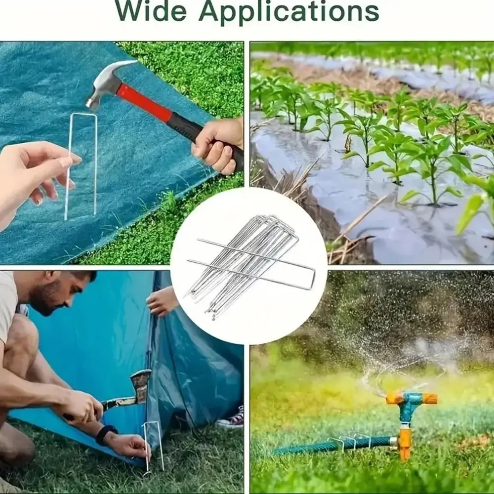 Obrázek 3: 100ks ocel u-shaped dno hranice anti-rust bend-free dno hřebík počasí bránit se víceúčelový u-type sad drn sponek