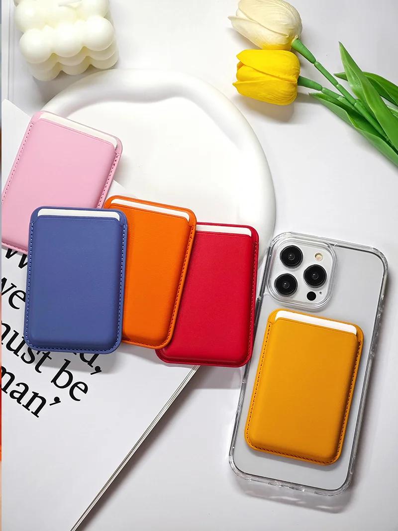 مع حزمة بطاقة تحسس الجلد المغناطيسي يمكن تخزين بطاقات بنكية مختلفة مناسبة لجميع حافظات الهواتف المحمولة مع الامتزاز المغناطيسي #4