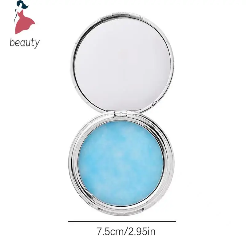 Blue Sky-Gâteau de poudre longue durée avec bouffée, maquillage imperméable, sec et support pour le visage, huile, 1 pièce