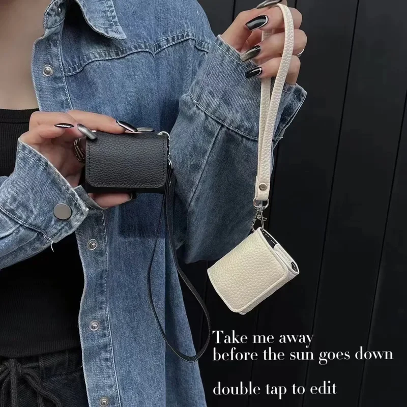 Luxury Leather Flower Earphone Case for Apple AirPods 2 3 4 5 Pro Soft Silicone Box Cover for Air Pod 5 Headphones with Lanyard