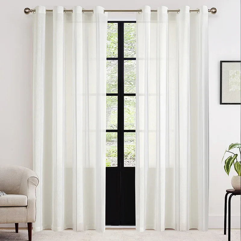 White Sheer Curtains 310cm Height - Home Decoration Airy & Lightweight Elegant Window Treatments with Light Filtering