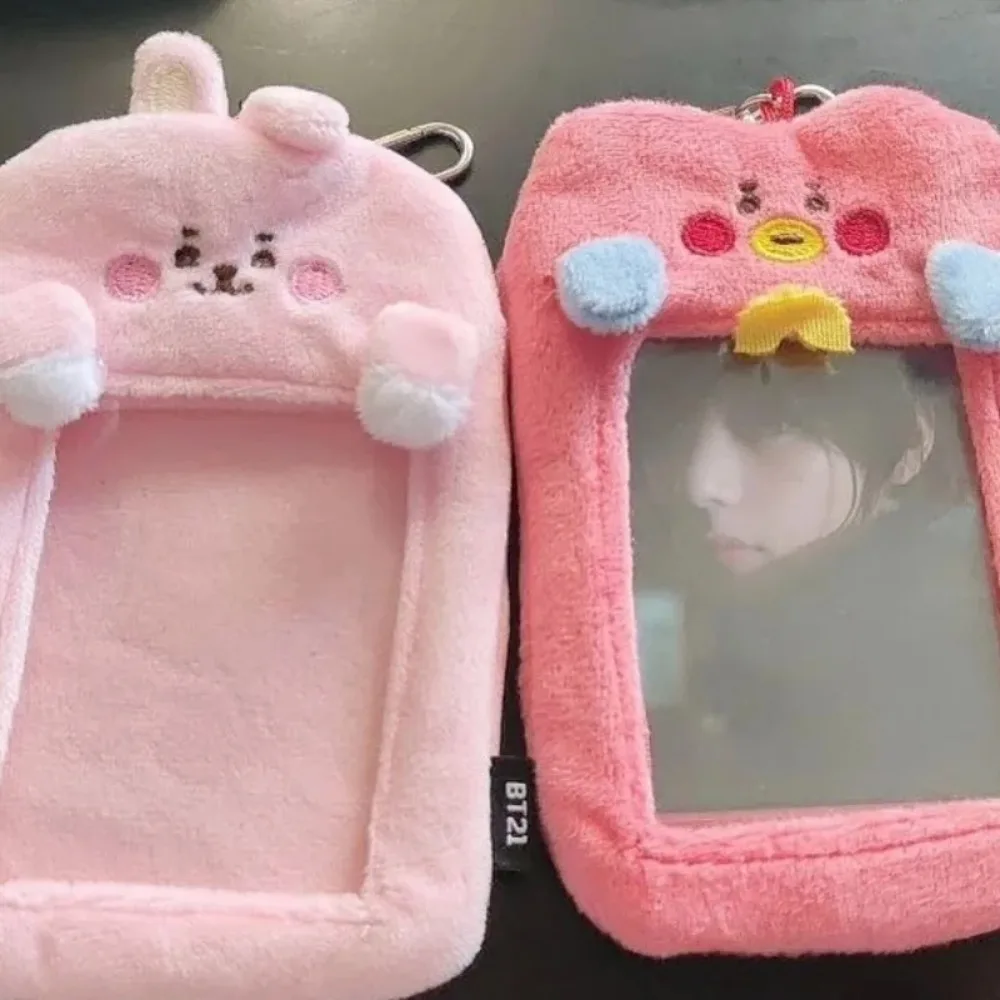 BT21 Tata Cooky плюшевый чехол для карты BT21 Polaroid фотодисплей школьная сумка кулон Shooky Chimmy кампус автобус набор для хранения карт подарок