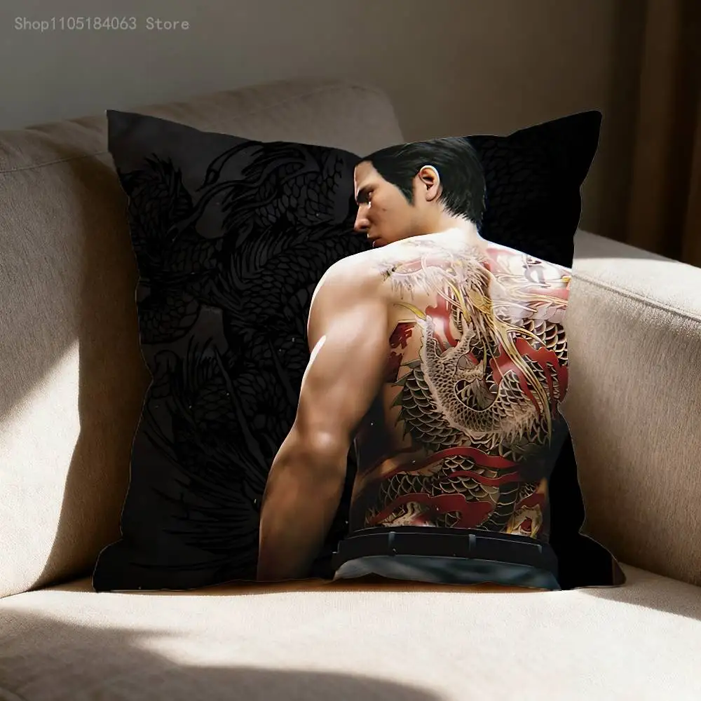 Y-YAKUZA Kazuma Kiryu كيس وسادة ل أريكة ديكور سيارة مكتب غرفة الطباعة غطاء الوسادة الزينة والحامي