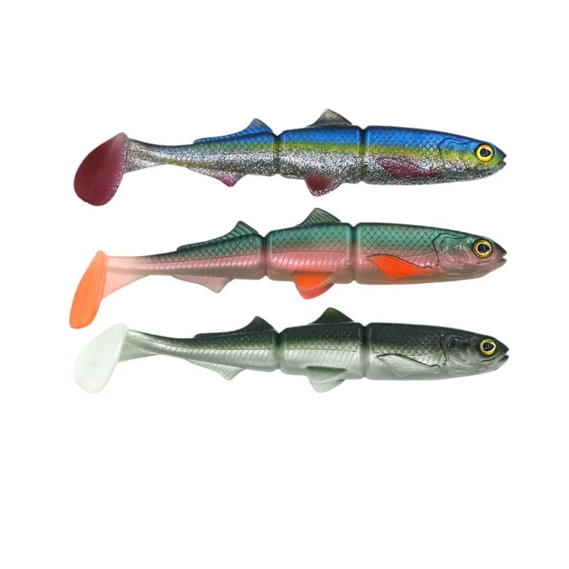 

2pcs 25g-58g Shad Jointed Perch Pike Fishing Lures Soft Baitfish Bait 3D Swimbait Sinking Simulated Fishing Bait Fishing Tackle