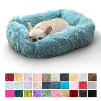 Plush Rectangle Pet Bed 1