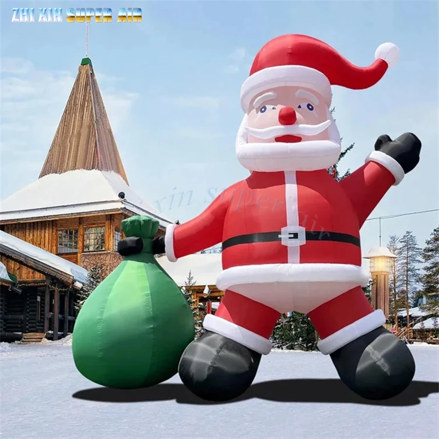 hot sale Chirstmas decoration inflatable Santa Claus delivers presents with gift for Chirstmas