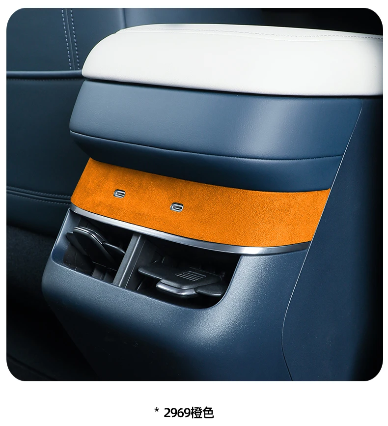 

Декоративные наклейки из суперзамши для задних воздуховодов кондиционера ZEEKR 007 2023 2024 2025, аксессуары для автомобиля