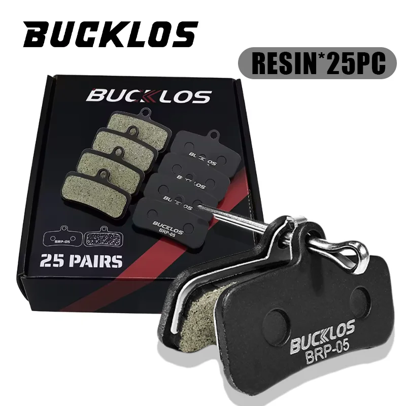BUCKLOS 25 Paar Harz-Bremsbeläge für SHIMANO D02S D03S N03A N04C H03C H03A, verschleißfeste hydraulische Bremsbeläge, MTB-Bremsbeläge, Fahrradteile