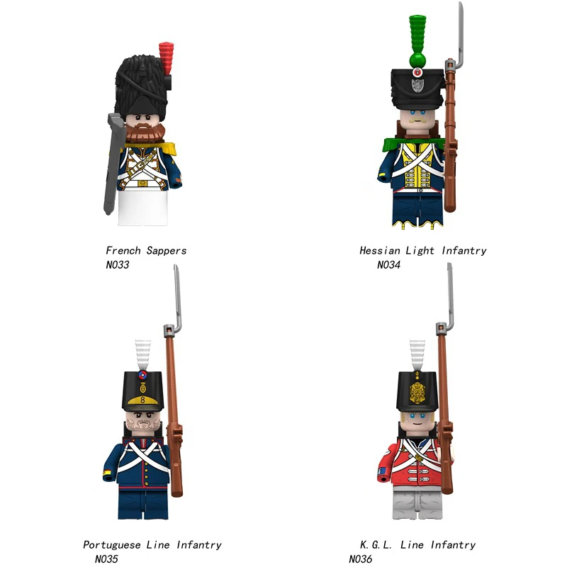 Moc Ww2 Napoleonic Wars Mini Figure Germany Military Army Sword Guns Diy Models Building Blocks Toys Boys Girls Gift Juguetes