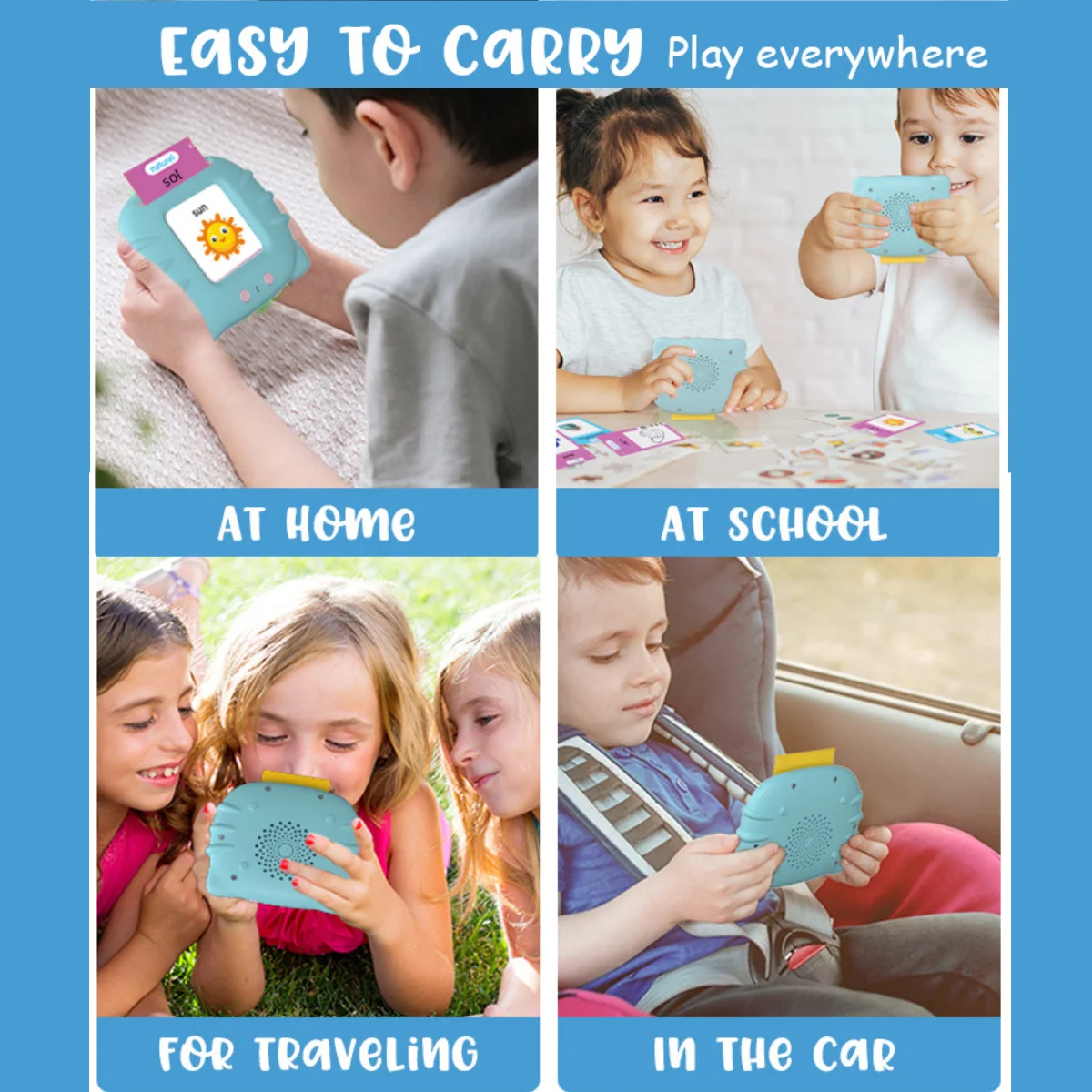 Karty edukacyjne dwujęzyczne hiszpańsko-angielskie dla dzieci w wieku 2-6 lat, zabawki terapeutyczne mowy, zabawki dla autystyków, 510 słów (Nowe ABC, KOLOR, Kształt), prezent