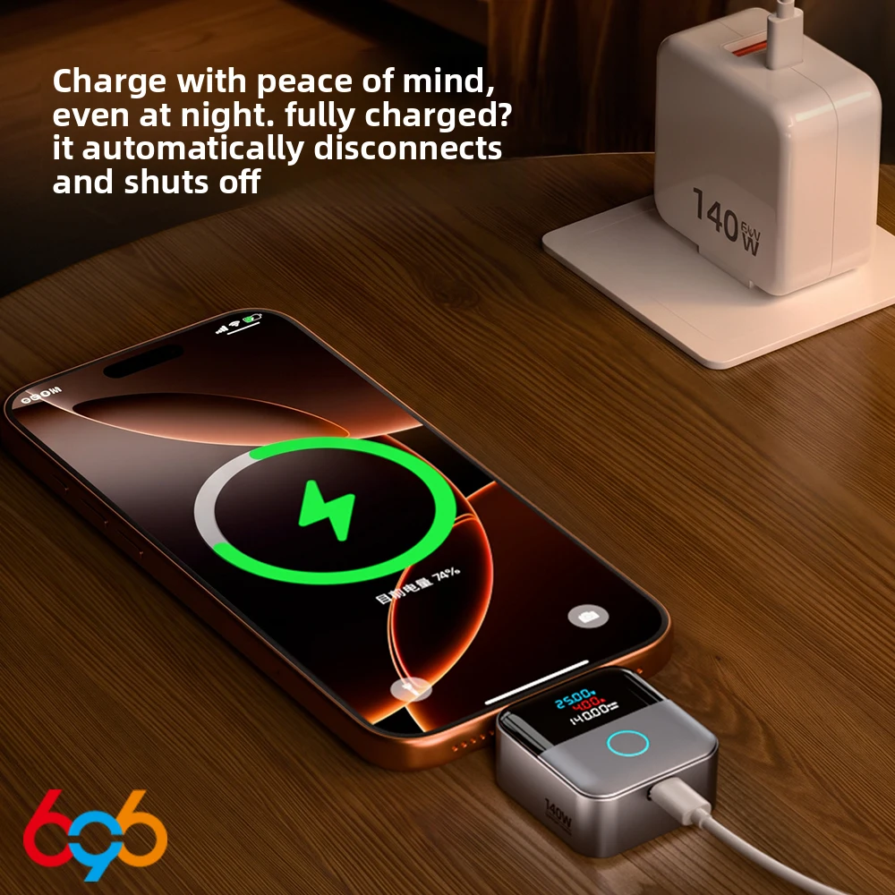 140W Fast Charge Safety Upgrade Smart Full Charge Separator Charging Adapter Overcharge Protection Auto Power-off For Devices