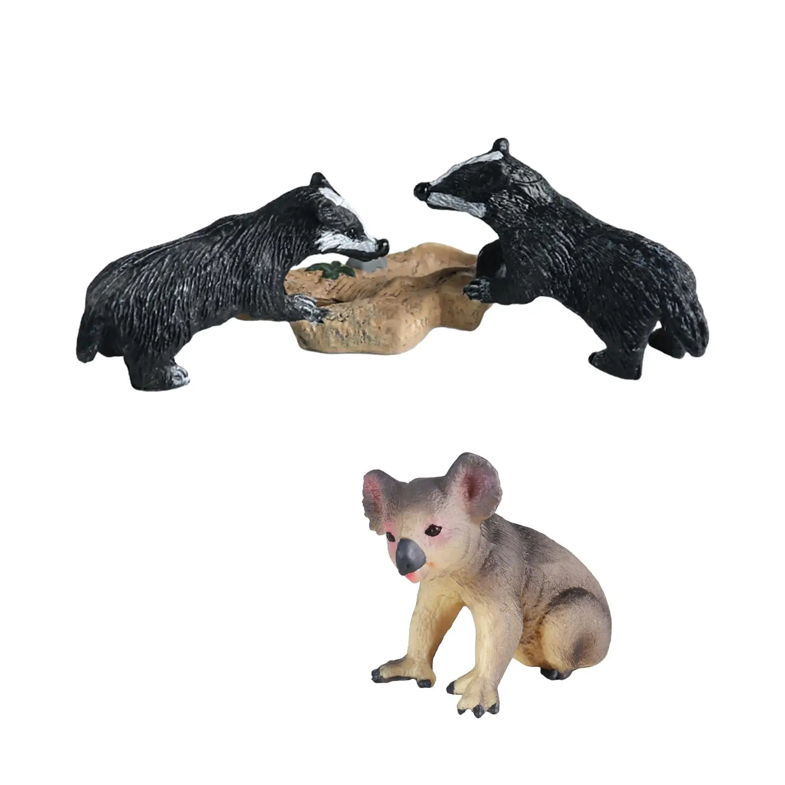 PVC Animal Figure Hand Painted Desktop Ornaments Educational Toy Crafts Cake Toppers Miniature Animal Toys Animal Figurine Model